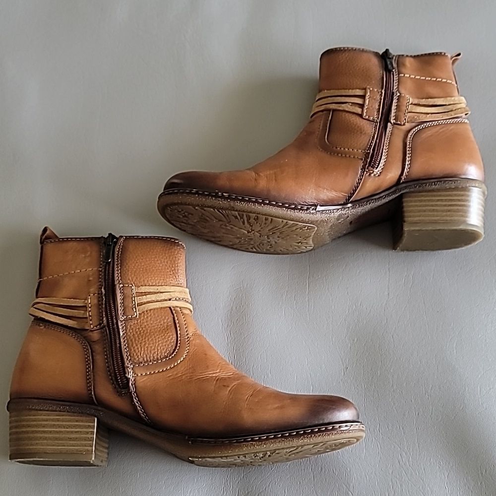 Pikolinos Zaragoza Tassel Brandy Cognac Booties Size 41